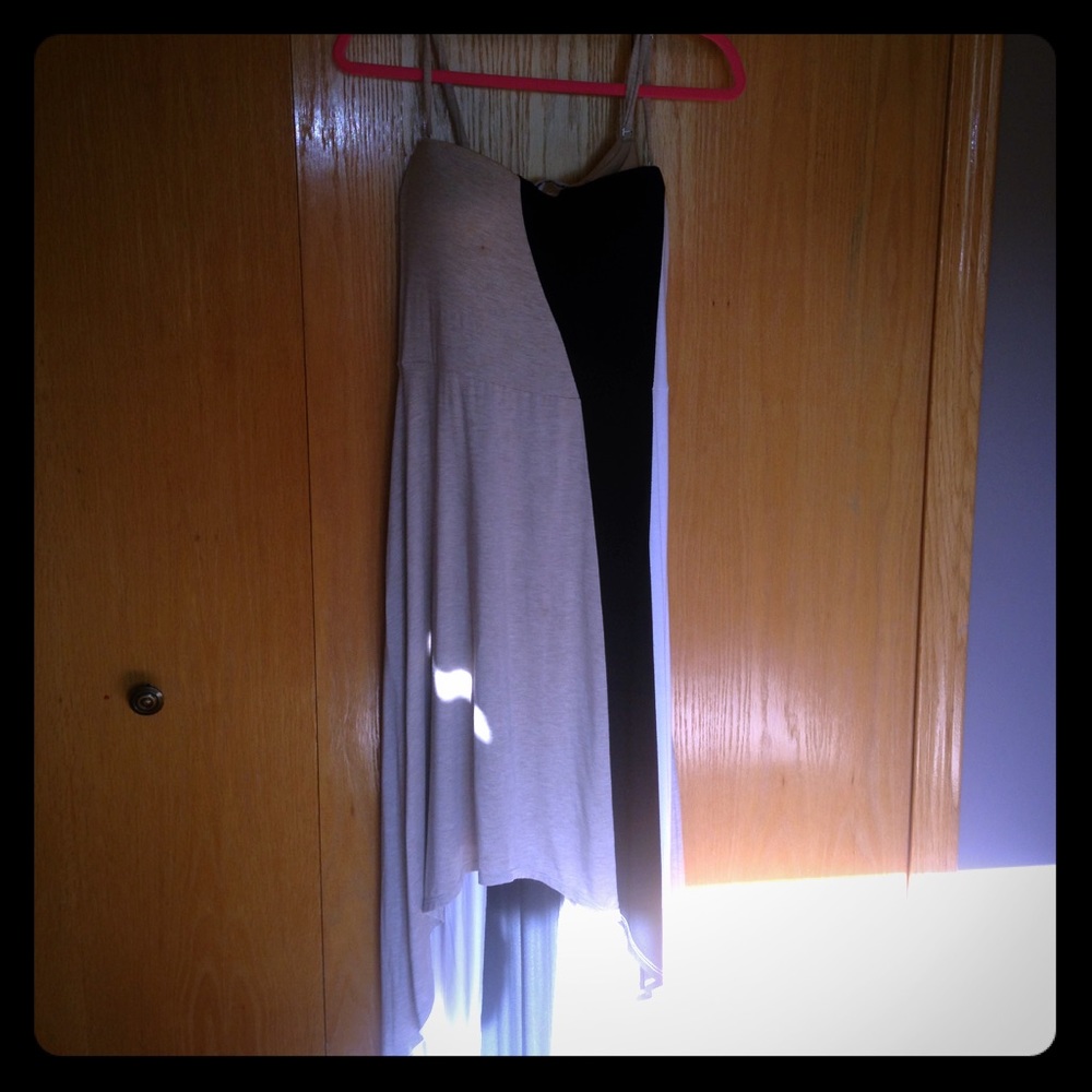 Black, White, & cremè dress